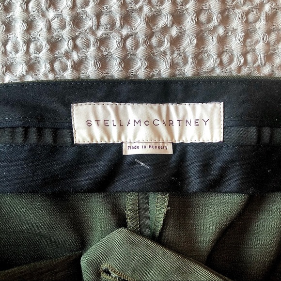 Stella McCartney olive green wide leg pants - Picture 7 of 8